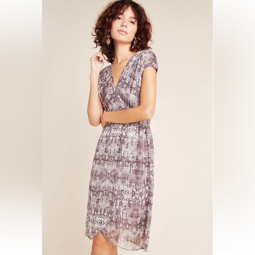 ANTHROPOLOGIE VELVET BY GRAHAM & SPENCER ‘Regan’ Snake-Printed Mini Dress